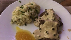 Risoto de abobrinha com gorgonzola