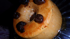 Pudim de claras com ameixas