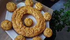 Bolo casca de mamão maduro