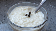 Aroz doce com leite em pó