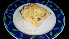 Torta de pão de forma vegetariana