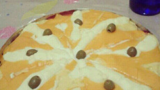 Pizza de quatro queijos para festas