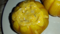 Abóbora Jack com creme de camarão