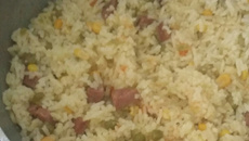 Arroz com calabresa