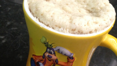 Bolo de caneca de aveia