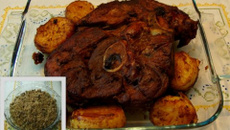 Pernil assado com batatas do Lúcio Cezar