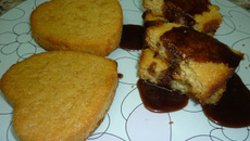 Bolo de fubá com sobras de arroz