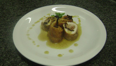 Medalhão de frango ao molho de laranja