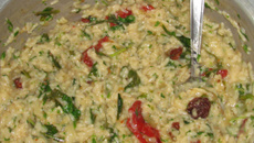 Risoto de Tomate Seco com Rúcula