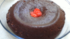 Pudim de chocolate com pão de forma