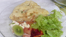Torta de bacalhau de liquidificador