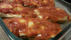 Enrolado de frango à parmegiana