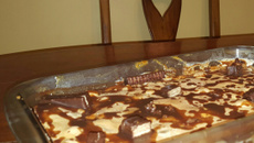 Pavê com creme de banana