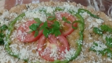 Risoto de frango desfiado com tomate seco