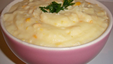 Purê saboroso com milho verde