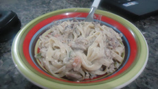 Macarrão com sardinha