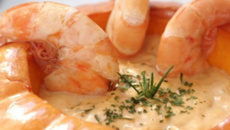 Sopa de creme de camarão