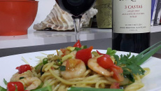 Espaguete de camarão