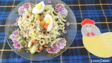 Macarronada com bacalhau