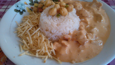 Estrogonofe de frango com requeijão