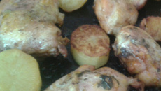 Frango assado pega marido