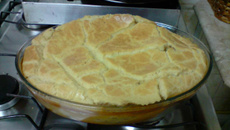 Torta de frango com palmito