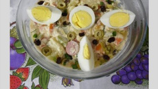 Maionese de legumes com creme de leite