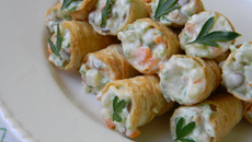 Canudinhos saborosos de palmito