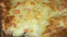 Torta de queijo e presunto