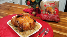 Frango assado com farofa panko