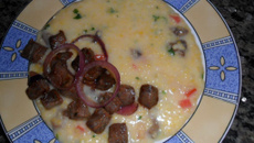 Xerém com carne de sol