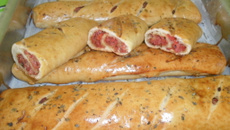 Enrolado de calabresa