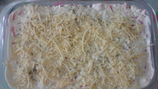 Batata assada gratinada