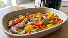 Cebola tricolor na airfryer (fritadeira em óleo)