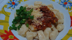 Nhoque de aipim (mandioca ou macaxeira)