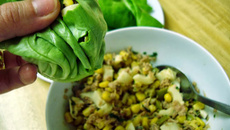 Wrap de Alface com Atum