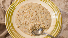 Mingau de aveia simples para uma pessoa