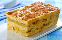 Torta de banana com pão de forma