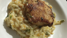 Risoto de tomate e cenoura