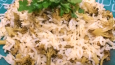 Arroz com brócolis verdinho