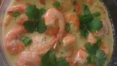 Camarão no creme de coco