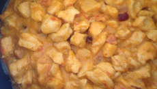 Peito de frango em cubos