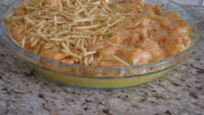 Refogado de camarão com Purê de mandioquinha