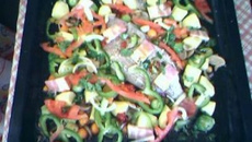 Pargo no forno com cogumelos