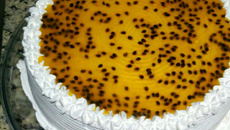 Torta de maracujá com chocolate branco