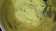 Pure de mandioquinha com creme de leite