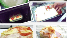 Pão fofinho com recheio de pizza