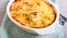 Gratinado de batata com frango na airfryer