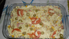 Pizza de pão de forma cremosa