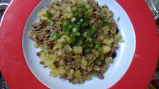 Picadinho de mamão verde